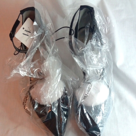Women's Black Ankle Strap Heels - Picture 1 of 5